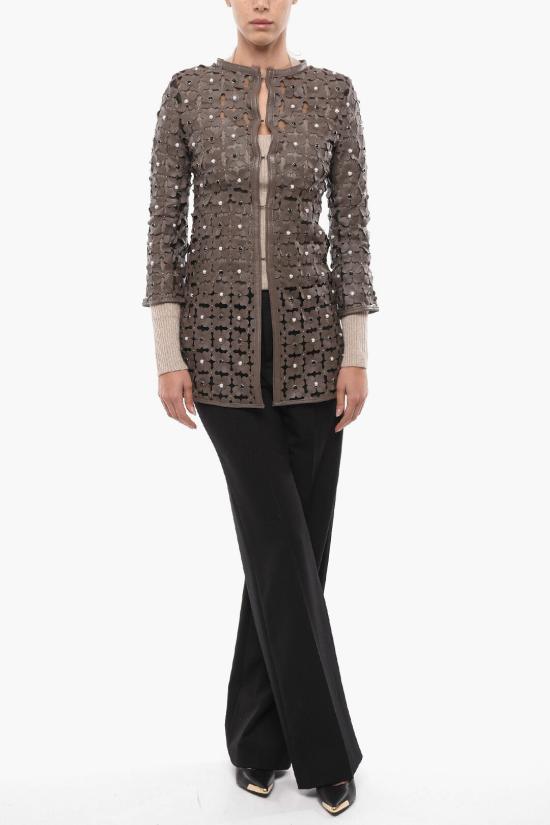  Caban Romantic 자켓 FLOWERLONG Brown - OTHER BRANDS