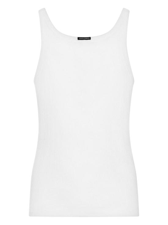  돌체앤가바나 민소매 티셔츠 M8E98J ONO02 W0800 BIANCO OTTICO - DOLCE & GABBANA