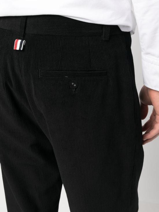 톰브라운 스트레이트 팬츠 MTU320UF0220 001 BLACK - THOM BROWNE