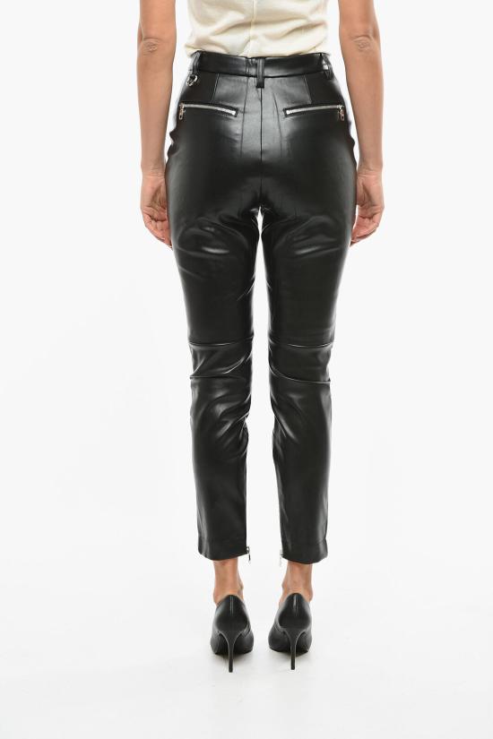  돌체앤가바나 가죽 팬츠 FTBYTTFUSSH N0000 Black - DOLCE & GABBANA