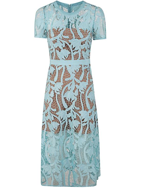  셀프 포트레이트 롱 원피스 RS24 181M BL BLUE - SELF PORTRAIT