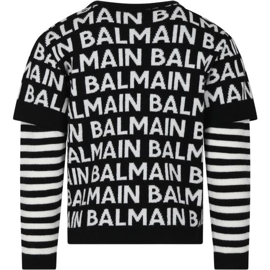  [키즈] 발망 트레이닝 상의 BT9P00 W0101 930AV BLACK - BALMAIN