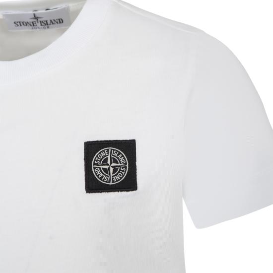 25FW [키즈] 스톤 아일랜드 티셔츠 801620147 V0001 WHITE - STONE ISLAND