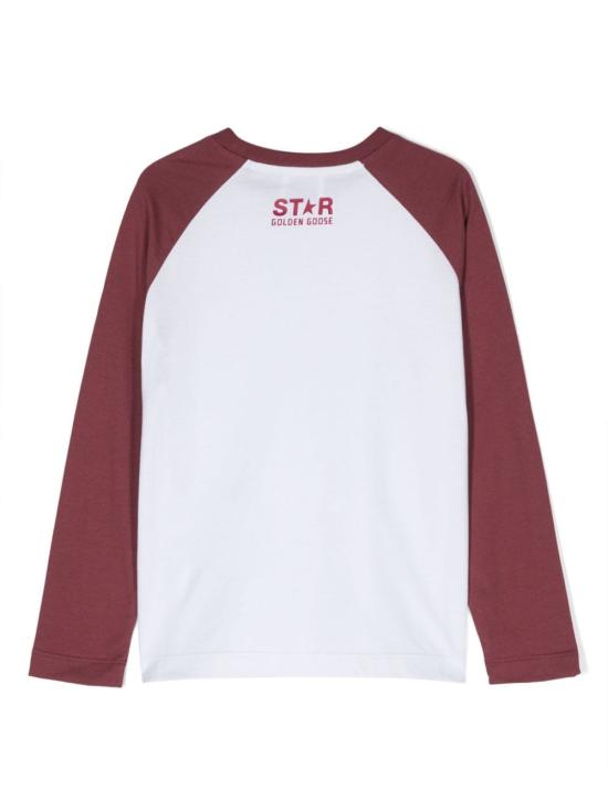  [키즈] 골든구스 티셔츠 GKP01590P001209 11580 OPTIC WHITE WINDSOR WINE - GOLDEN GOOSE