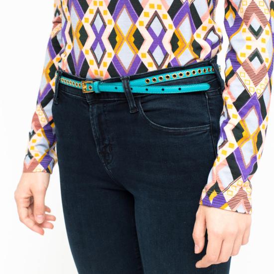 26FW 프라다 슬림 벨트 1JC1982EH8F0136 LIGHT BLUE - PRADA