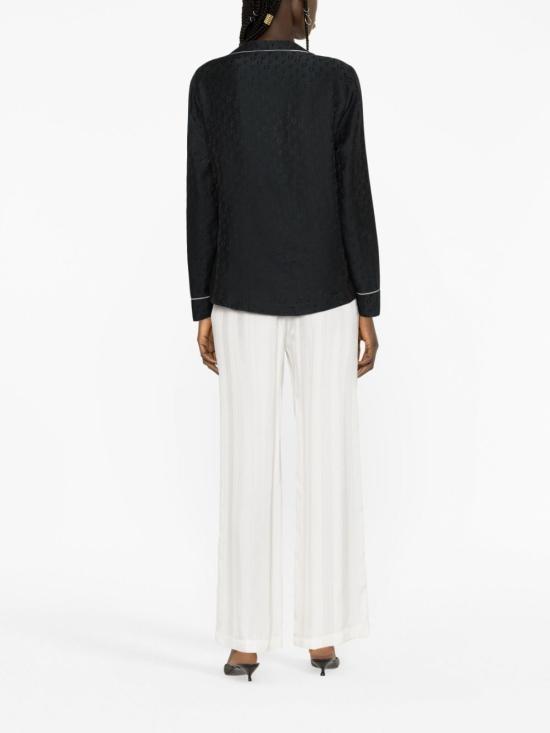  오프화이트 블라우스 OWGE016F23FAB002 1010 BLACK - OFF WHITE