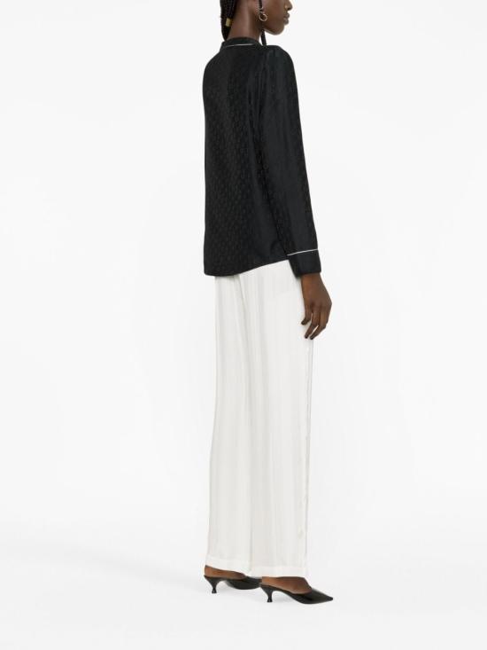  오프화이트 블라우스 OWGE016F23FAB002 1010 BLACK - OFF WHITE