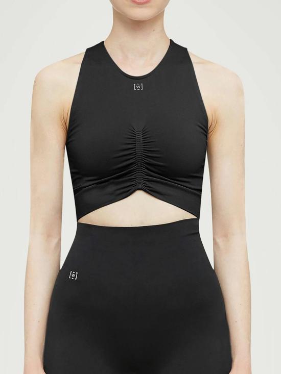 26FW 월포드 민소매 티셔츠 57160 BLACK - WOLFORD