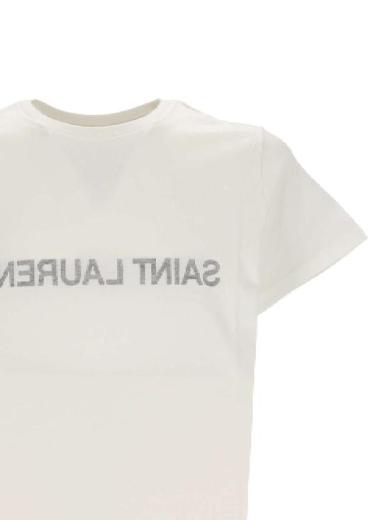 25FW 생로랑 반팔 티셔츠 663278Y37AW9744 NATUREL NOIR - SAINT LAURENT