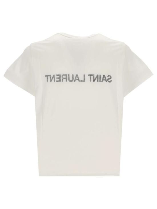 25FW 생로랑 반팔 티셔츠 663278Y37AW9744 NATUREL NOIR - SAINT LAURENT