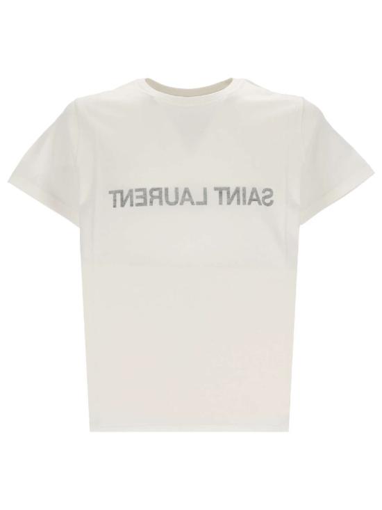 25FW 생로랑 반팔 티셔츠 663278Y37AW9744 NATUREL NOIR