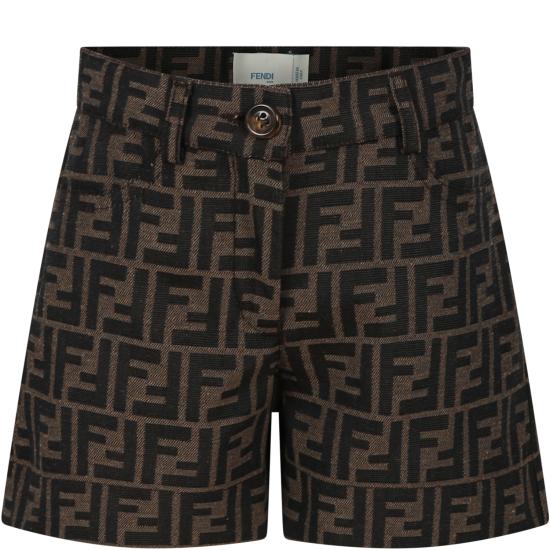  [키즈] 펜디 쇼츠/버뮤다 JFF323 AQTK F15B6 BROWN