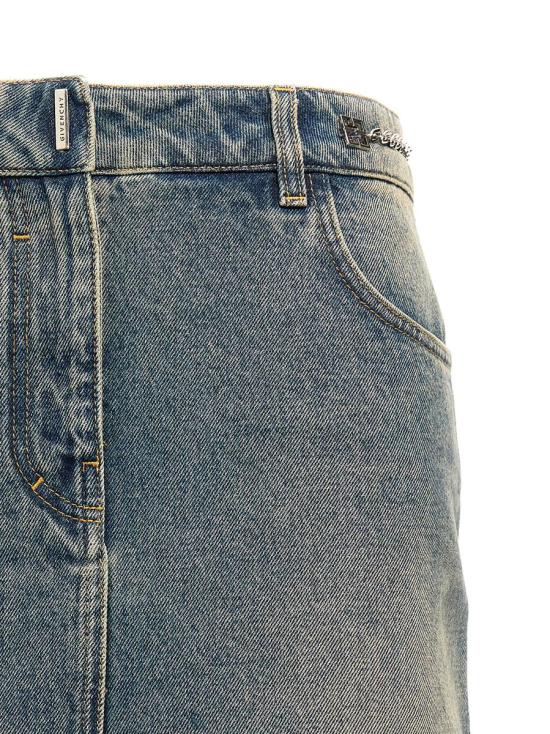  지방시 데님 스커트 BW40SQ5Y9N420 CLEAR BLUE - GIVENCHY