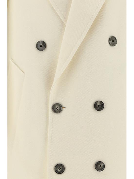  아미 / 여성 더블 브레스트 코트 FCO317 WV0016 100 WOOL GABARDINE WHITE BPG - AMI