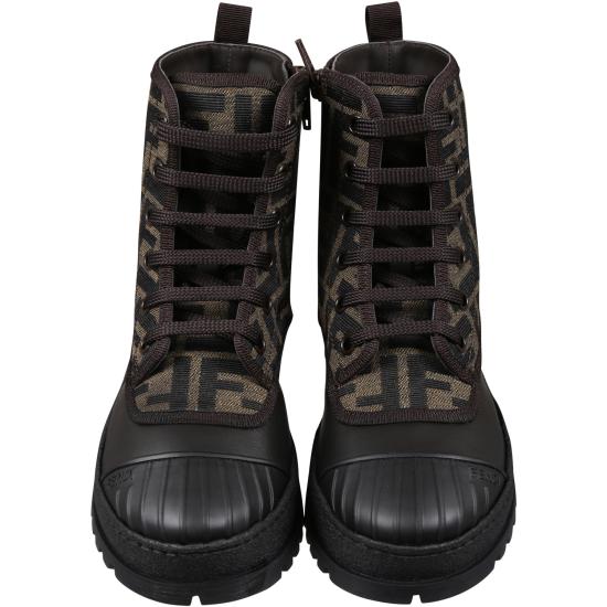  [키즈] 펜디 미들 부츠 JMR464 AQ6V F1NJM BROWN - FENDI