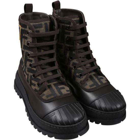  [키즈] 펜디 미들 부츠 JMR464 AQ6V F1NJM BROWN - FENDI