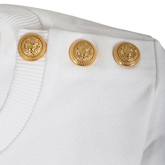  [키즈] 발망 캐시미어 니트 BU4Q40 Z0001 100OR WHITE - BALMAIN