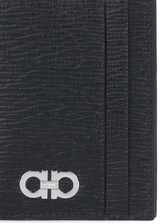 26SS 살바토레 페라가모 간치니 카드지갑  740946001 BLACK - SALVATORE FERRAGAMO