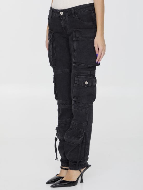  디 아티코 데님 스트레이트 팬츠 스트레이트 팬츠 WCP113 BLACK - THE ATTICO