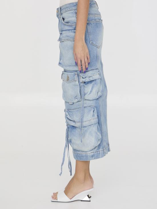  디 아티코 데님 스커트 WCS189 LIGHT BLUE - THE ATTICO