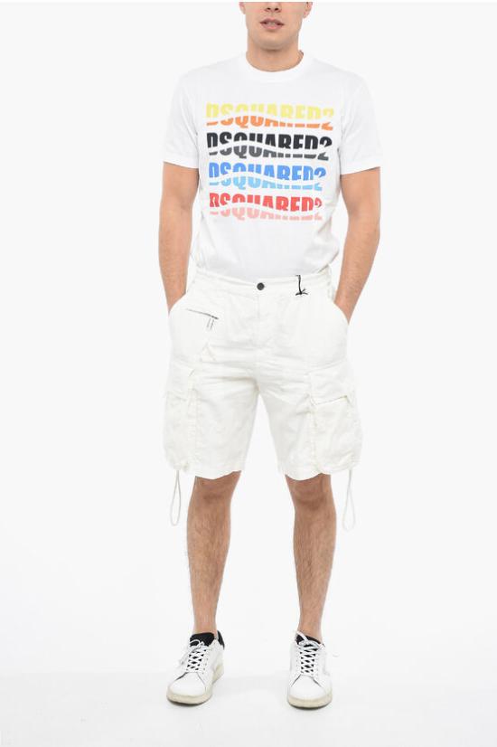  디스퀘어드2 숏팬츠 S74MU0784 S54545 101 White - DSQUARED2