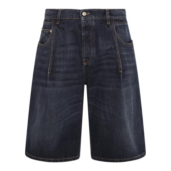  알렉산더 맥퀸 데님 숏팬츠 765475QYAAQ4211 BLUE