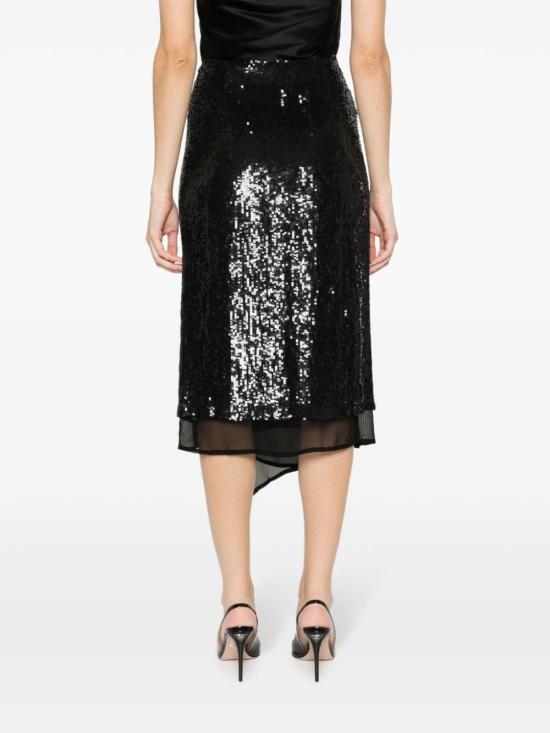  파로쉬 미디 스커트 D620684GLARE24 013 NERO - PAROSH