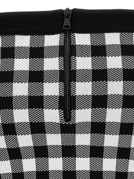  발망 숏 스커트 CF1LB292KF51EAB White/Black - BALMAIN