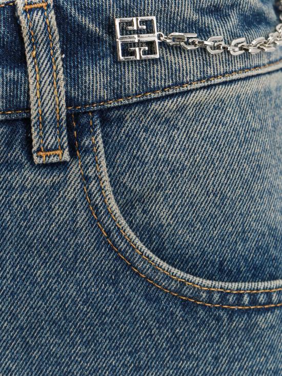  지방시 데님 스커트 BW40SQ5Y9N 420 Blue - GIVENCHY