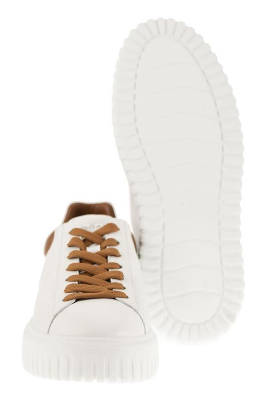  호간 H 스트라이프 스니커즈 HXM6450FC60LE9 0446 WHITE COGNAC - HOGAN
