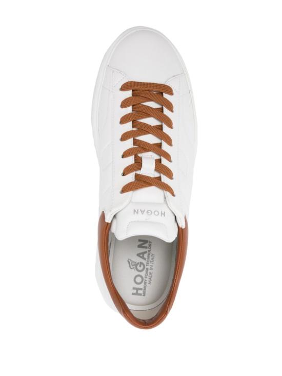 호간 H 스트라이프 스니커즈 HXM6450FC60LE9 0446 WHITE COGNAC - HOGAN
