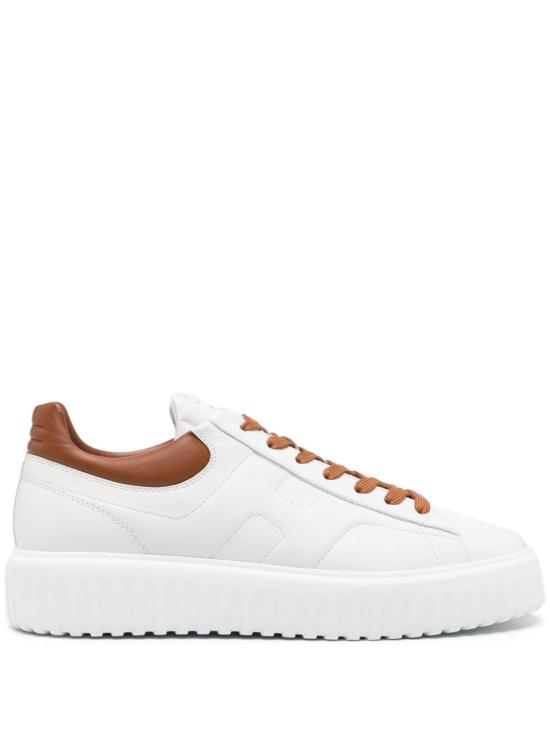  호간 H 스트라이프 스니커즈 HXM6450FC60LE9 0446 WHITE COGNAC