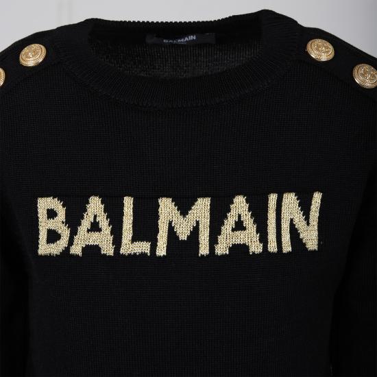  [키즈] 발망 캐시미어 니트 BU9A30 X0068 930OR BLACK - BALMAIN