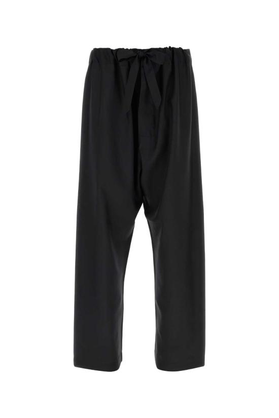  마르지엘라 / 남성 백 스티치 블랙 실크 파자마 팬츠 SI1KA0003S60345 900 Black BPG