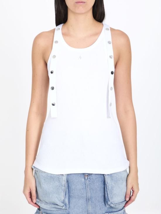 24SS 디 아티코 민소매 티셔츠 WCT229J038 WHITE - THE ATTICO