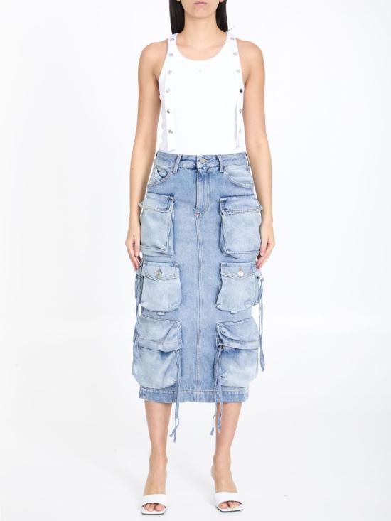 24SS 디 아티코 민소매 티셔츠 WCT229J038 WHITE - THE ATTICO
