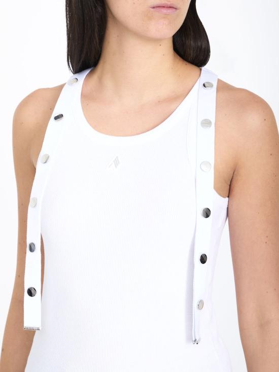 24SS 디 아티코 민소매 티셔츠 WCT229J038 WHITE - THE ATTICO