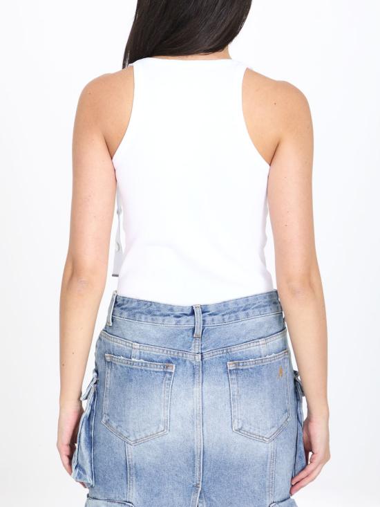 24SS 디 아티코 민소매 티셔츠 WCT229J038 WHITE - THE ATTICO