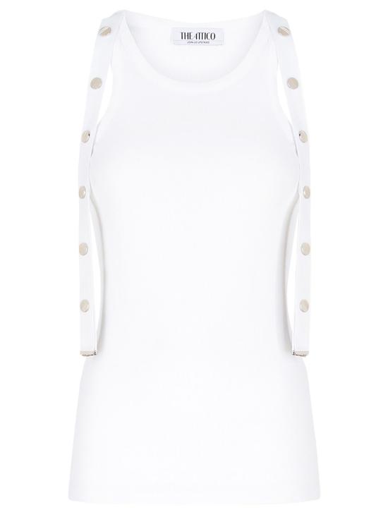 24SS 디 아티코 민소매 티셔츠 WCT229J038 WHITE