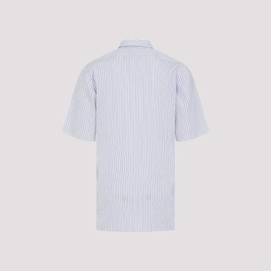  마르지엘라 반팔 셔츠 S50DR0007 S78571 001F WHITE BLUE - MAISON MARGIELA