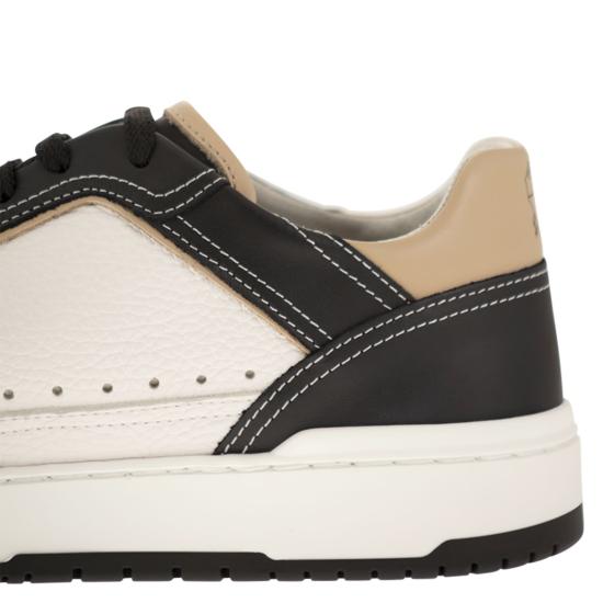  브루넬로 쿠치넬리 스니커즈 MZUAGLZ301 WHITE SAND BLACK - BRUNELLO CUCINELLI