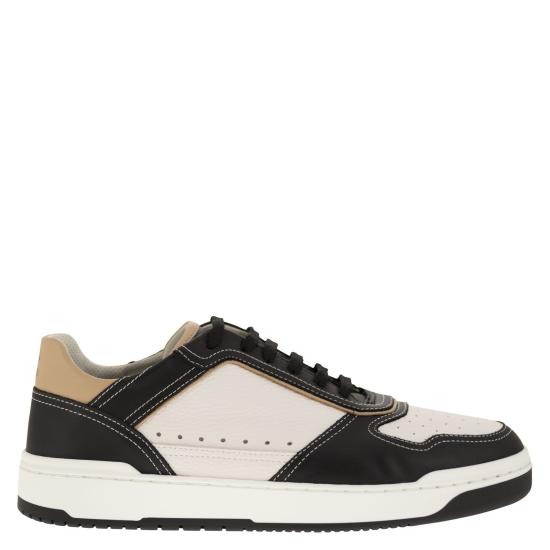  브루넬로 쿠치넬리 스니커즈 MZUAGLZ301 WHITE SAND BLACK