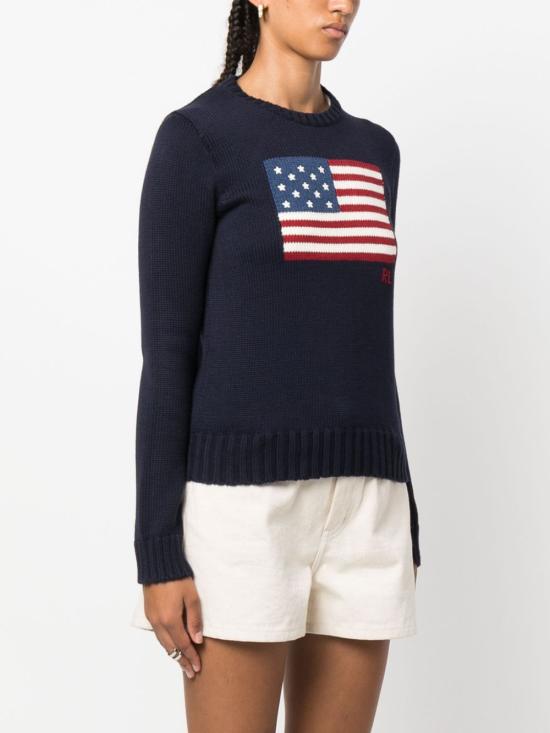  폴로 랄프로렌 아이코닉 플래그 스웨터 211896939 001 NAVY BLUE - RALPH LAUREN