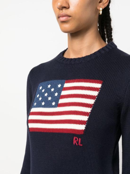  폴로 랄프로렌 아이코닉 플래그 스웨터 211896939 001 NAVY BLUE - RALPH LAUREN