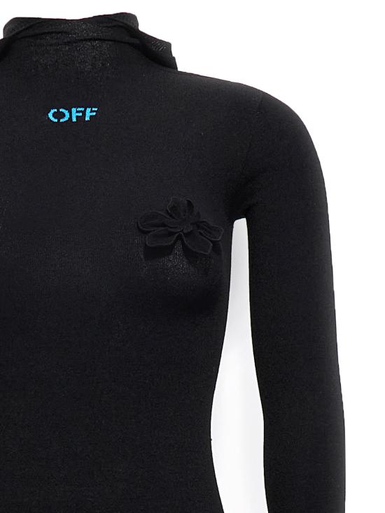  오프화이트 롱 원피스 OWHI090S23KNI00110451045 Black - OFF WHITE