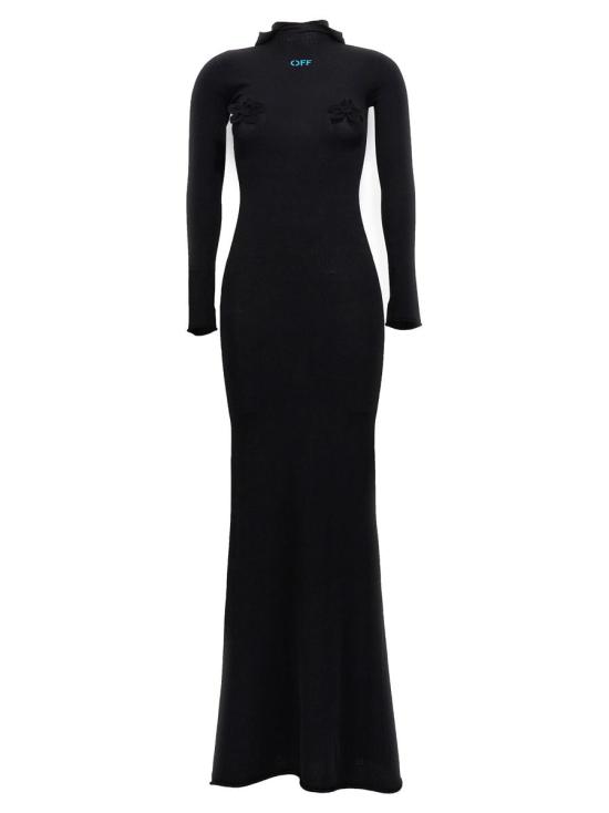  오프화이트 롱 원피스 OWHI090S23KNI00110451045 BLACK