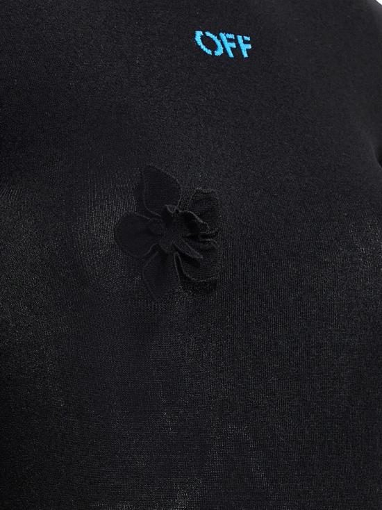  오프화이트 롱 원피스 OWHI090S23KNI00110451045 BLACK - OFF WHITE