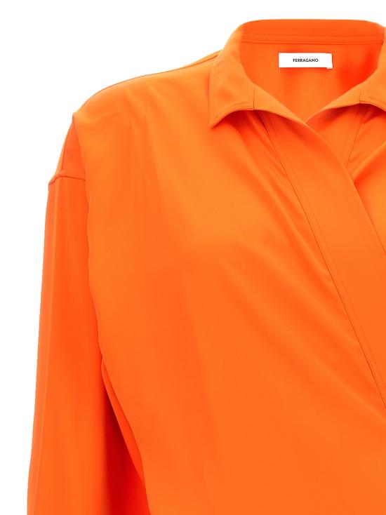  살바토레 페라가모 블라우스 770456MANDARIN Orange - SALVATORE FERRAGAMO
