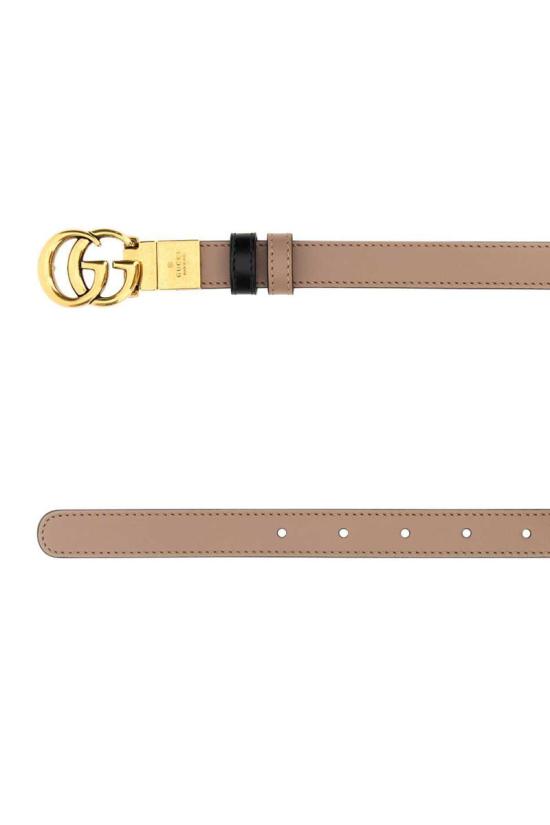  구찌 GG 마몽 리버시블 씬 벨트 6594180YATC 5793 BEIGE O TAN - GUCCI