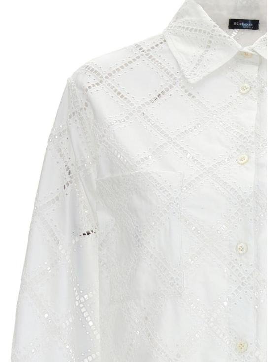  키톤 블라우스 D52445K0989B0100M WHITE - KITON